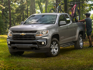 A gray Chevy Colorado
