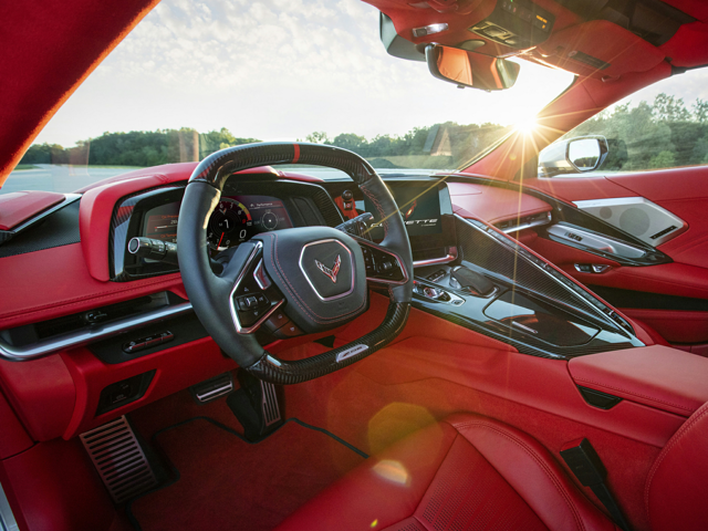 The driver's seat and dashboard of a car