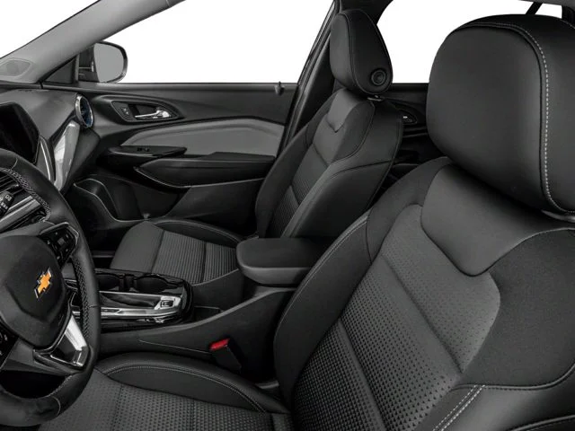 The front seats of a Chevrolet vehicle