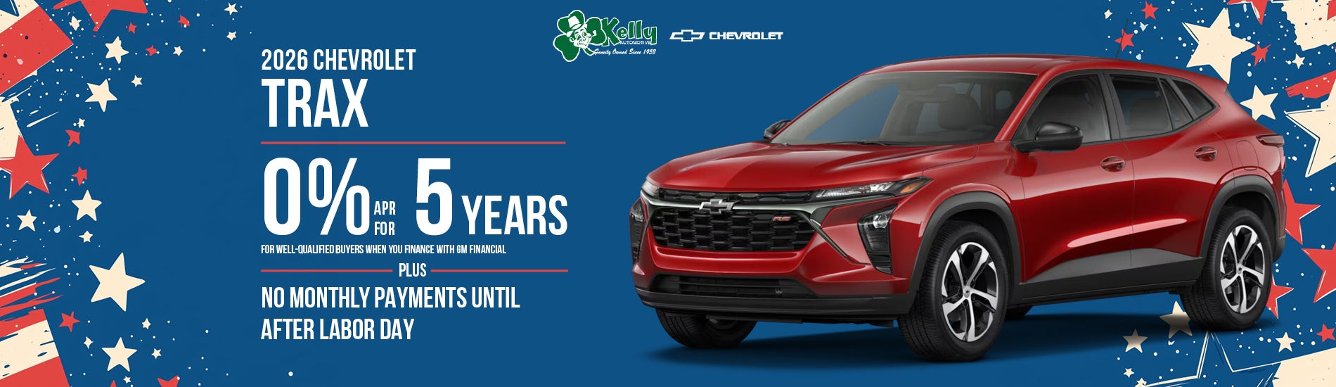 2026 Chevy Trax. 0% APR for 5 years for well quali